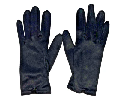 Vintage Meninas/Senhoras - Luvas feitas à mão cetim preto Tamanho: XXS Impressionante e Raro - Imagem 1 de 4