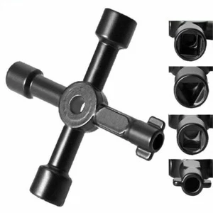 1 llave triangular negra en el gabinete eléctrico multifunción F8C2 Q6W9 - Imagen 1 de 10