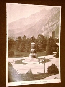 WW1 Erster Weltkrieg 1914-1918 Länder zu befreien Trient, Dante Denkmal - Bild 1 von 1