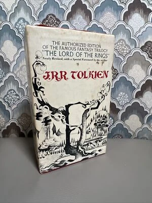 Super Rare Print! Lord of the Rings JRR Tolkien 1966 Ballantine Books Box Set Foto 1 de 4