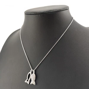 ⭐ Swarovski Halskette Collier Anhänger Strass Stein Kette Perle Silber 139 ⭐ - Bild 1 von 3