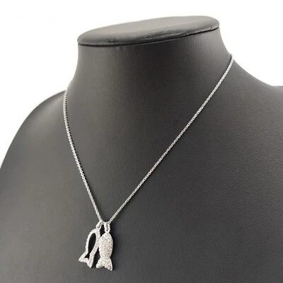 ⭐ Swarovski Halskette Collier Anhänger Strass Stein Kette Perle Silber 139 ⭐ - Bild 1 von 3