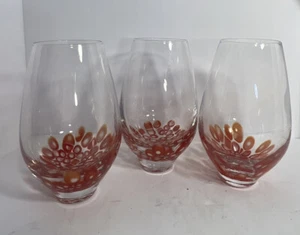 Set of 3 IKEA Komedi Johanna Jelinek Wine Glasses Handblown Stemless Retired - Picture 1 of 9