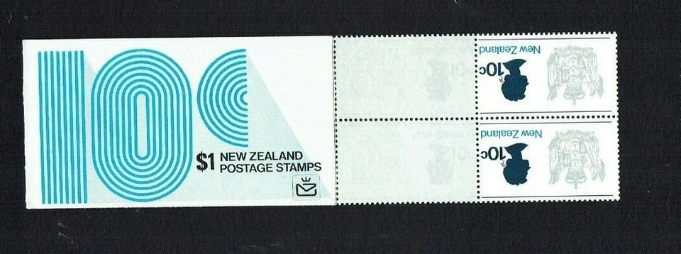 New Zealand: 1977 10c Royal Arms definitive, $1 Booklet,  SB30 - Image 1 of 1