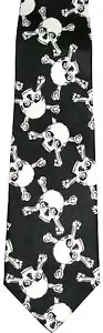 SKULL AND CROSSBONES NECKTIE NEW TIE A PIRATES LIFE JOLLY ROGER BUCCANEER - Picture 1 of 1