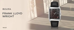NUEVO Reloj rectangular Bulova FRANK LLOYD WRIGHT 35MM 96A223 para hombre nuevo en caja - Imagen 1 de 8