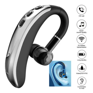 Wireless Bluetooth Earphone Ear Hook Handsfree Headset For iOS Android Phones - Picture 1 of 11