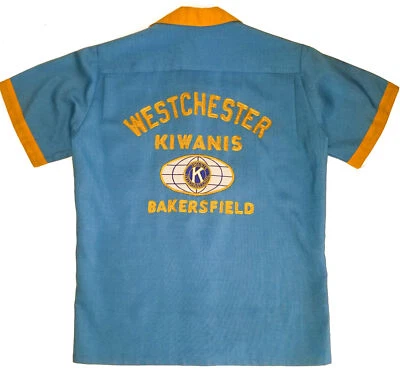 Vintage 50s California Bowling Shirt Co Chain Stitch Embroidered USA Rare Md - Image 1 of 4