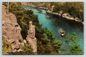 Postkarte Teufelsstuhl Platten der St. Croix Taylors Falls, postfrisch Luftboot - Bild 1 von 2