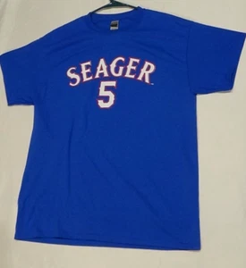 Corey Seager #5 Shirt Large Blue Texas Rangers Shortstop MLB Baseball Star MVP - Picture 1 of 9