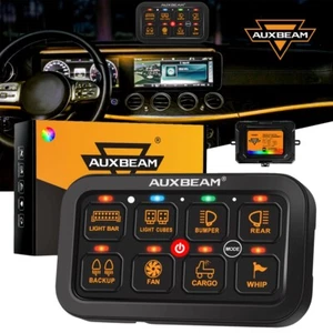 AUXBEAM RGB 8 Gang Auxiliary RA80 Switch Panel Relay System For Hummer H2 03-09 - Picture 1 of 12