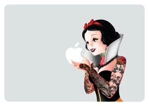 SW004 Tattoo Snow White Eating Apple Macbook Decal fits 13 inch - Picture 1 of 3