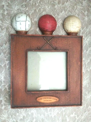 Golf Photo Frame The Country Club Golf Balls & Clubs Resin 9x7 picture frame - Image 1 of 4