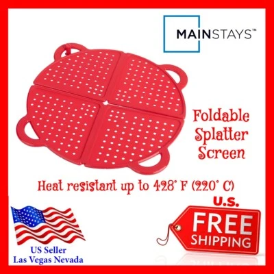 Tela de respingo de silicone dobrável Mainstays / rebite / esquartejada - Frete grátis - Imagem 1 de 4