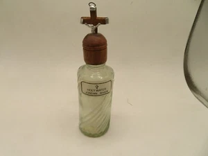 Holy Water Bottle Jordan River Olive Wood Cross Pendant Holy Land ISRAEL 6 INCH - Picture 1 of 4