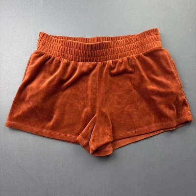 Forever 21 Shorts Women Large Velour Burnt Orange - Image 1 of 4
