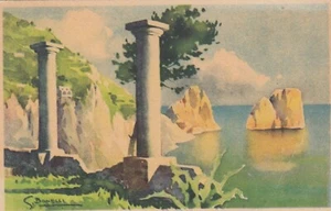 CARTOLINA *84 TEMATICA PAESAGGIO ILLUSTRATA S. BONELLI CULTURA NON VIAGGIATA - Picture 1 of 2