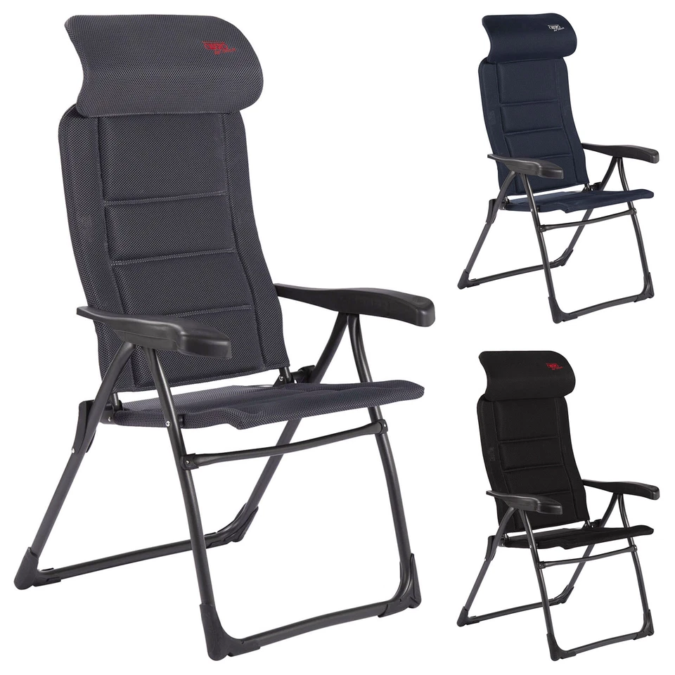 CRESPO Campingstuhl Liege Stuhl AP215 AirDeluxe Compact Klappstuhl Faltstuhl Alu - Bild 1 von 4