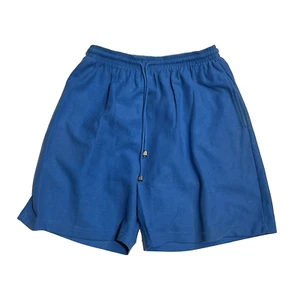 Vintage Liz Claiborne Women Solid Blue Stretch Classic Adjustable Shorts Medium - Picture 1 of 5