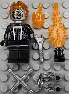 Lego Marvel Super Heroes Minifigure SH0678 Ghost Rider Roberto Robbie Reyes - Picture 1 of 5