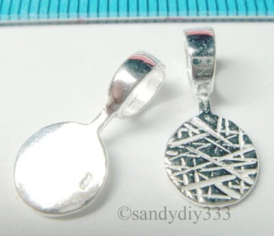 2x PLATA ESTERLINA PEGAMENTO EN GOTA COLGANTE FIANZA 4,5mm cordón N938 Foto 1 de 2