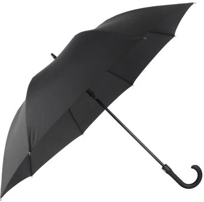 Windproof Walking Umbrella Automatic Unisex 48" Black Umbrella Stormproof - Image 1 of 4