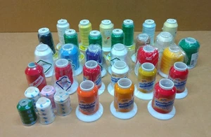 YLI METTLER Serger Embroidery Thread Woolly Nylon Rayon LOT OF 32 Mix Colors NEW - Picture 1 of 8