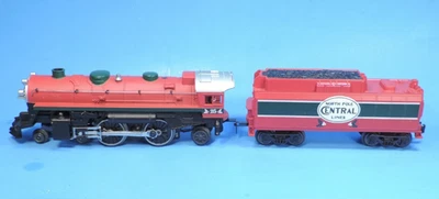 LIONEL NORTH POLE CENTRAL CHRISTMAS TRAIN LOCOMOTIVE & TENDER  # 6-30068 - Image 1 of 4