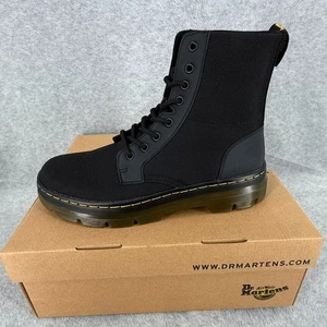 Dr. Martens Combs Kampfstiefel Herren 9 Damen 10 schwarz robust Poly 8 Ösen umklappbar - Bild 1 von 8