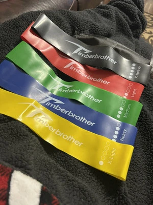 Bandas de bucle de resistencia con póster de entrenamiento 16,5”x 22,4”, juego de 5 bandas de ejercicio... Foto 1 de 4