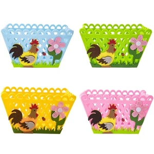 Colorful Rooster Storage Basket for Holiday Great Gift Bag for Eggs Candy Holder - Picture 1 of 12