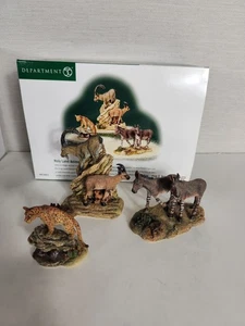 Dept 56 Holy Land Animals 59922 Leopard Lynx Fox Gazelle Goats Christmas W/Box - Picture 1 of 17