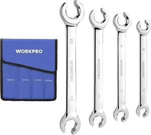 4 PC METRIC MM FLARE LINE NUT OPEN END WRENCH SET 10mm to 22mm NEW - Picture 1 of 18