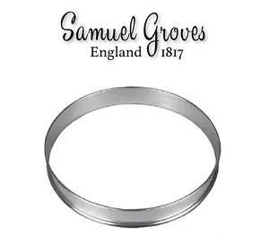 1x Samuel Groves Aluminium Flan Ring Tart Cake Pastry Baking Mould - 4 sizes - Picture 1 of 3