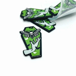 1, 4 or 20 BULK pcs Green Coffin with Death's Head Moth Pendant-US Seller-GR1380 - Picture 1 of 4