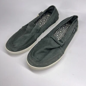 Size 9 Sanuk Women's Pair O Dice Washed Black Loafers Shoes 1013816 - Picture 1 of 5