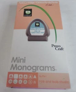 Cartucho de fuente Cricut Mini Monograms de Provo Craft, completo - Imagen 1 de 4