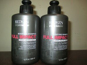 2x Redken For Men Full Impact Bodifying Shampoo 10 oz