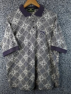 Pebble Beach Sports Wear by Crable Polo Shirt Checkered Blue Black Size L - Image 1 of 4