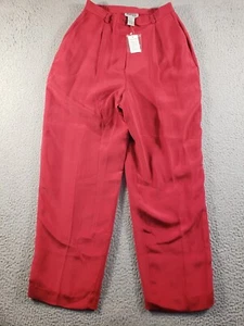 Style & Co Pants Women's Petite 10 10P Silk Red Professional Casual Soft 29x28 - Picture 1 of 12