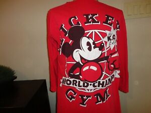 Pyjama vintage années 80 Mickey's Gym World Champ PJ's taille unique adapté adulte L Mickey Mouse