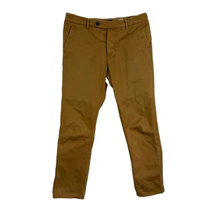 UNIS GIO Mens Chino Pants Khaki Size 33 Made In Portugal - Picture 1 of 12