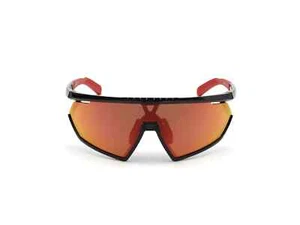 Adidas SP0001 01L Shiny Black Plastic Sport Style Sunglasses Frame 135-135 Mirr. - Picture 1 of 4