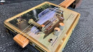 Buzz Box Tin Slide Guitar - Holden Series - Cigar Box Guitar - Picture 1 of 10