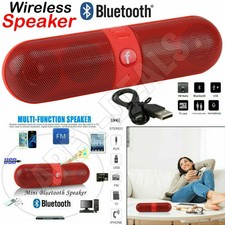 Bluetooth Wireless Car Speaker Super Bass USB AUX Stereo Outdoor Portable FM TF
