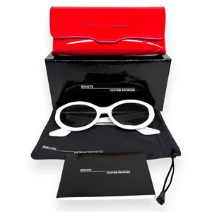 Oliver Peoples Khaite Sunglasses OV5513SU Gloss White Gold w/Breath Logo w/case - Picture 1 of 11