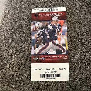 New England Patriots Ticket 2010 Bengals Gronk First Game Rob Gronkowski 9.12.10 - Bild 1 von 2