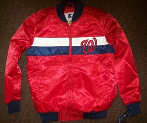WASHINGTON NATIONALS NATS MLB STARTER Full Zip Jacket Sping/Summer RED - Picture 1 of 11