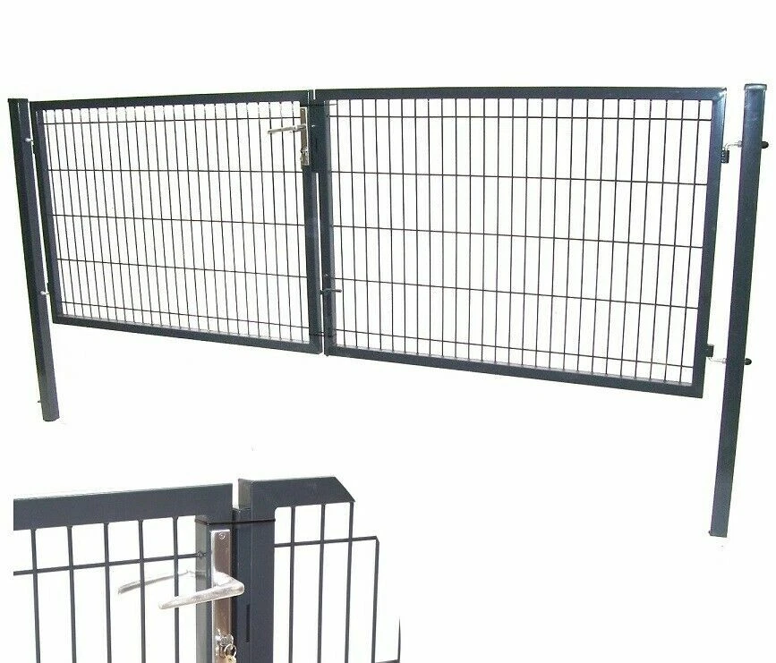 Quadratrohr Doppelflügeltor Gartentor Gartenzaun Tor Doppeltor Flügeltor Hoftor - Bild 1 von 1