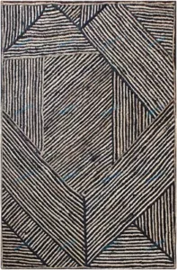 3x4.3m Bohemian Jute Fläche Teppich Handmade Indisch Hand Gewebt Schwarz Carpet - Bild 1 von 10